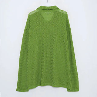 Summer sheer knit shirt
