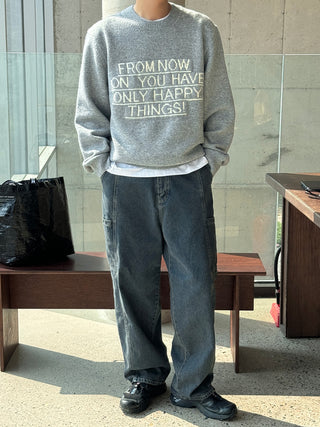 FROM NOW Intarsia Soft Knit
