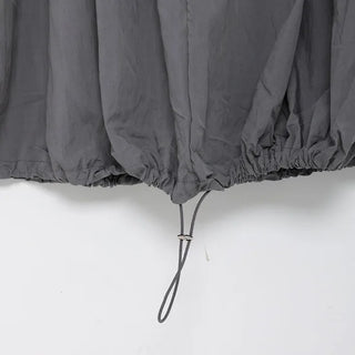 Nylon drawstring pocket camisole dress