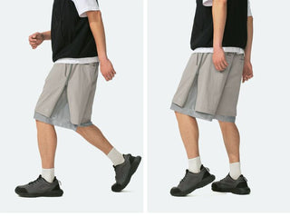 [Monterest] Double Layer Side Zip Outdoor Shorts