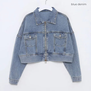 Denim zip-up