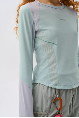 [Monterest] 5A Antibacterial Color Block Long Sleeve Tee