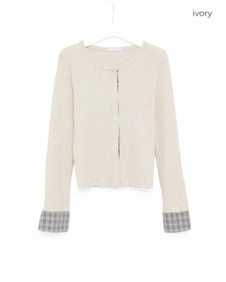 Checkpoint knit cardigan