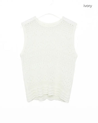 Openwork Sleeveless Knit