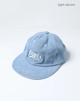 Lettering Denim Camp Cap