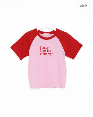 Clover Gravure Cropped Short T-Shirt