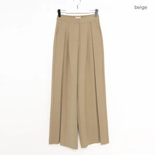 Pintuck wide slacks