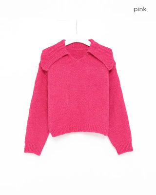 Big Collar Point Knit