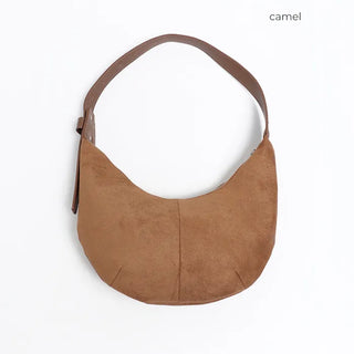 Suede Moon Belt Shoulder Bag