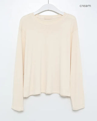 Rayon long-sleeved T-shirt