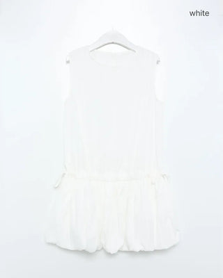 Balloon skirt string mini dress