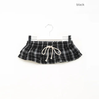 Checked tiered layered skirt