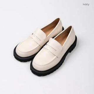 Round platform loafers