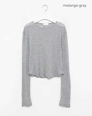 Round neck wool ribbed cut and sew