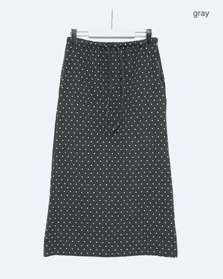 Polka dot long skirt