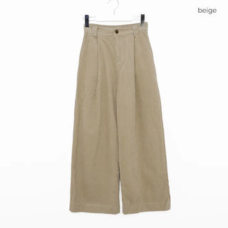 Corduroy pintuck pants