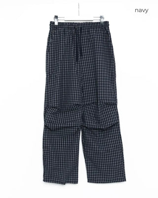 Checked parachute pants