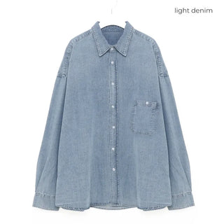 (Unisex) Oversized Denim Shirt