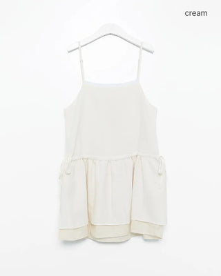 Shirred peplum camisole