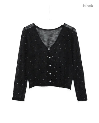 Colorful polka dot cardigan