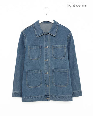 Denim pocket single jacket