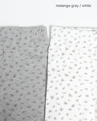 Walnut Button Mini Flower Cropped Leggings