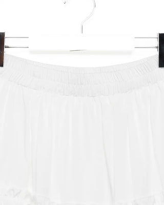 Lace hem frill line tiered maxi skirt