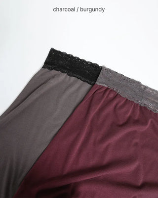 Lace waist midi skirt