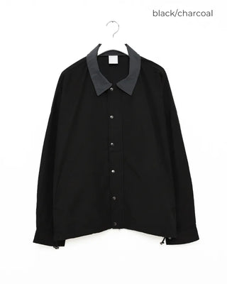 (Unisex) Drawstring Hem Bicolor Blouson