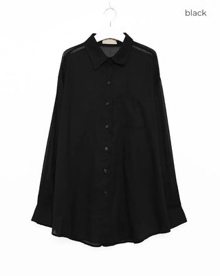 Sheer oversized shirt