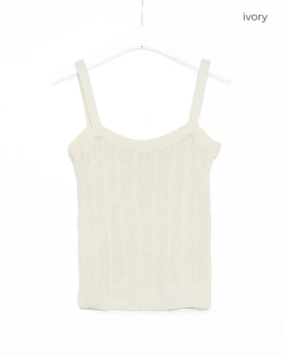 Summer ribbed knit camisole top