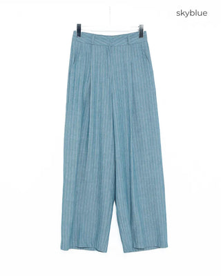 Striped wide slacks