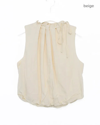Neck shirring blouse