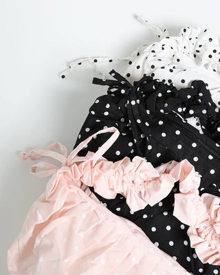 Dot Shirring Shoulder Bag