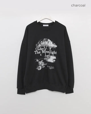 Wood print oversized sweatshirt