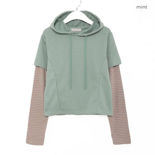 Border Layered Hoodie