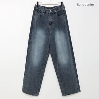 Striped ribbed denim pants