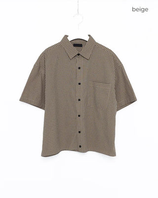Cropped Check Shirt