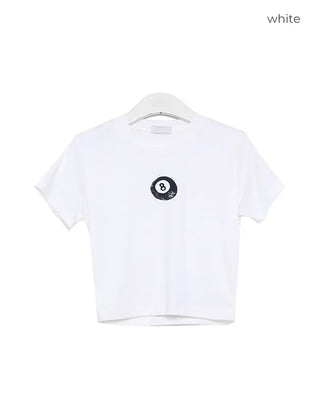 8 Ball Stamp Lettering Half T-Shirt
