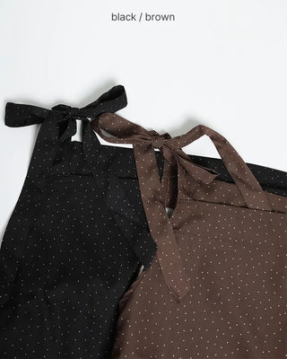 One-shoulder polka dot sleeveless top