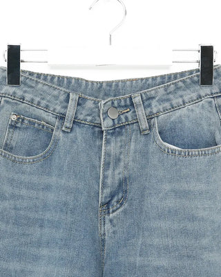Embroidered denim pants