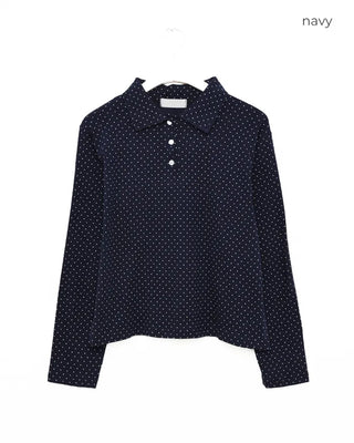 Dot cotton polo shirt