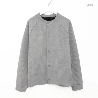 (Unisex) Checkered Cropped Knit Cardigan
