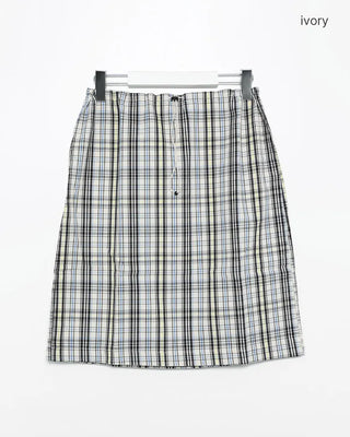 Checked midi skirt