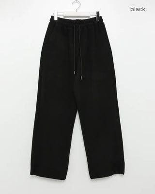 Drawstring wide sweatpants