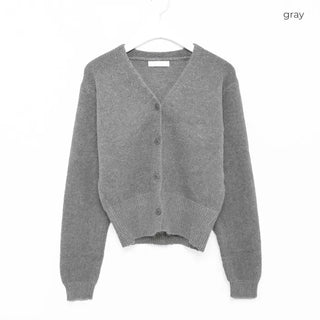 V-neck light wool cardigan