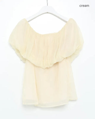 Organza Volume Off-Shoulder Blouse