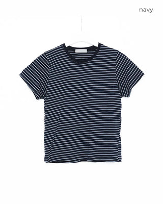 Basic Fit Striped Short Sleeve T-Shirt