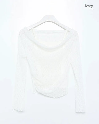 Lace off-shoulder and camisole set