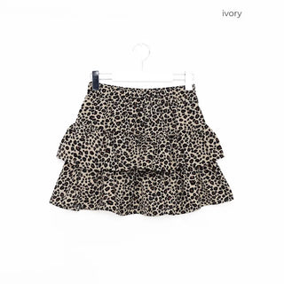 Leopard print mini skirt